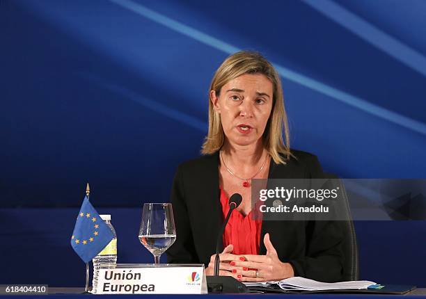 High Representative for Foreign Affairs and Security of the European Union Federica Mogherini attends Community of Latin American and Caribbean...