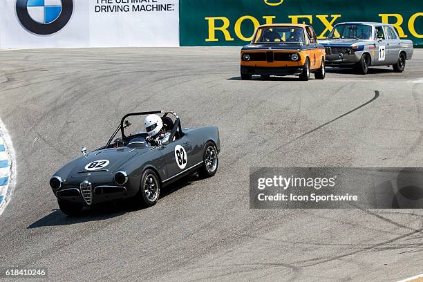 Alfa Romeo Giulia Spider driven by Dave Brengle from San Diego, CA competed in Group 4B during Rolex Race 4B at the Rolex Monterey Motorsports...