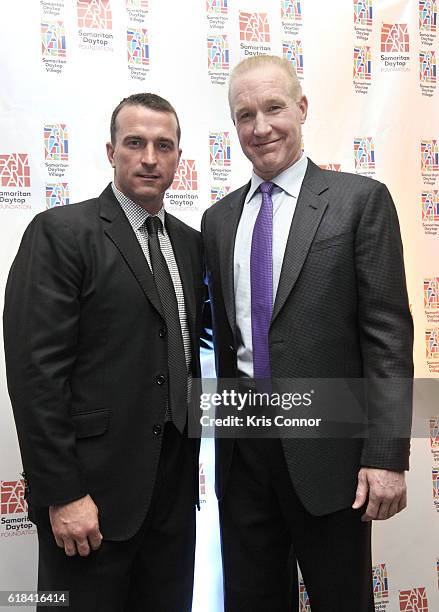 Hall of Famers Chris Herrenand Chris Mullin attend the 2016 Samaritan Daytop Foundation Gala at Tribeca Rooftop on October 26, 2016 in New York City.