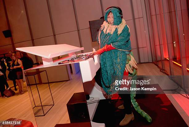 Greem Jellyfish performs at the Audi private reception at the Whitney Museum of American Art on October 26, 2016 in New York City.