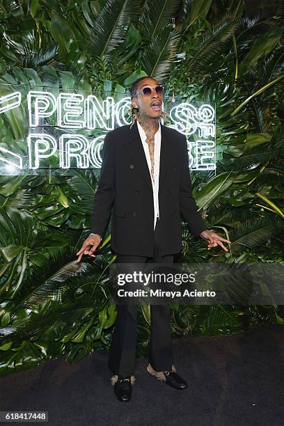 Rapper Wiz Khalifa attends the 2016 Pencils of Promise Gala at Cipriani Wall Street on October 26, 2016 in New York City.