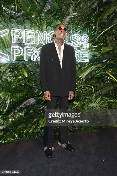 Rapper Wiz Khalifa attends the 2016 Pencils of Promise Gala at Cipriani Wall Street on October 26, 2016 in New York City.