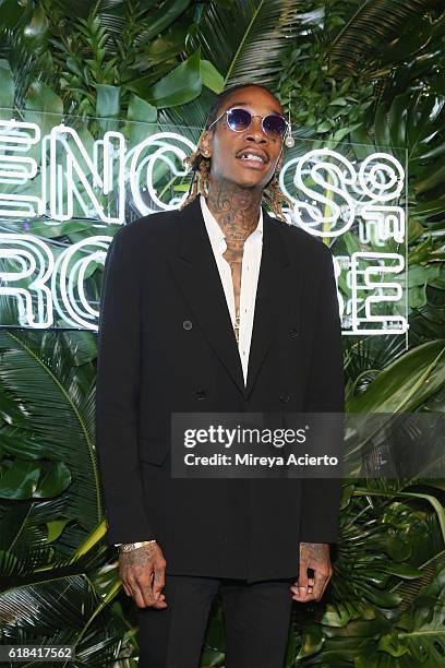 Rapper Wiz Khalifa attends the 2016 Pencils of Promise Gala at Cipriani Wall Street on October 26, 2016 in New York City.