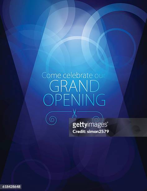 grand eröffnung luxuriöse einladungskarte - opening ceremony stock-grafiken, -clipart, -cartoons und -symbole