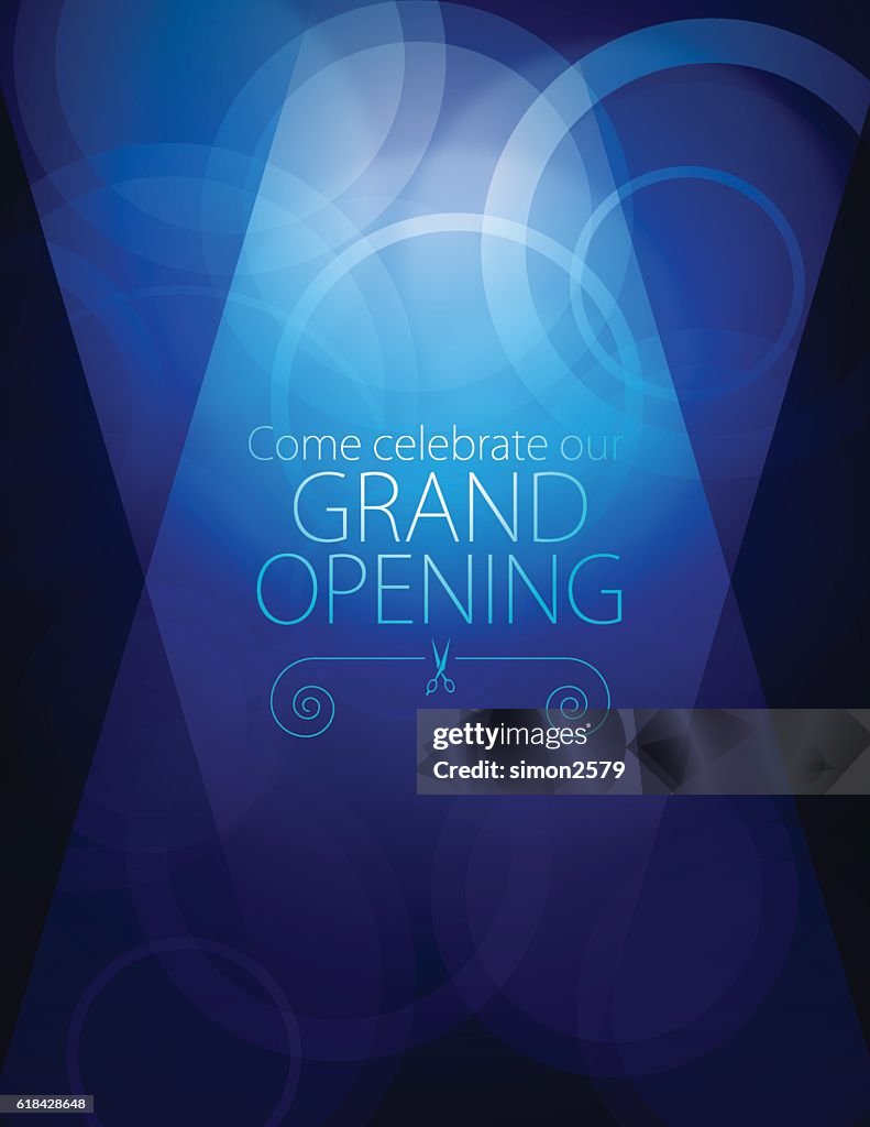 Gran apertura de la tarjeta de invitación de lujo