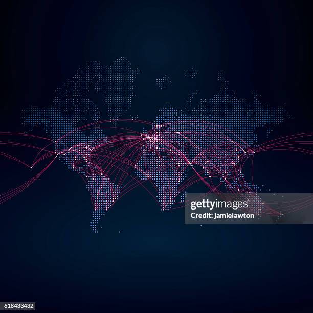 20 Network Of Flight Paths Stock Photos, High-Res Pictures, and Images ...
