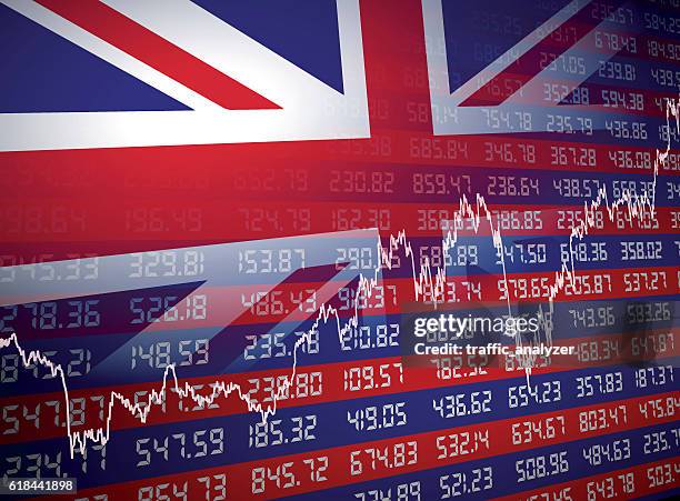 uk financial background - brexit stock illustrations