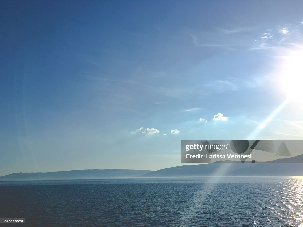 Adriatic sea with Croatian coastline