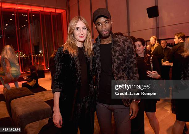 Hannah Elliot and Marcus Stewart attend the Audi private reception at the Whitney Museum of American Art on October 26, 2016 in New York City.