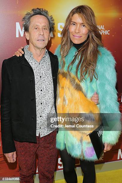 Brian Grazer and Veronica Smiley attend the National Geographic Channel "MARS" Premiere NYC on October 26, 2016 in New York City.