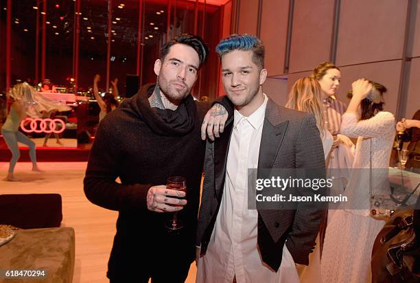 Ian Elkins and Mark Duron attend the Audi private reception at the Whitney Museum of American Art on October 26, 2016 in New York City.