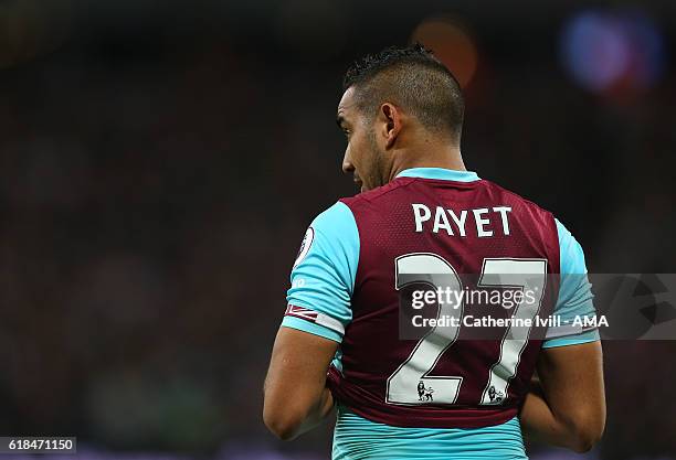 Dimitri Payet of West Ham during the EFL Cup fourth round match between West Ham and Chelsea at The London Stadium on October 26, 2016 in London,...