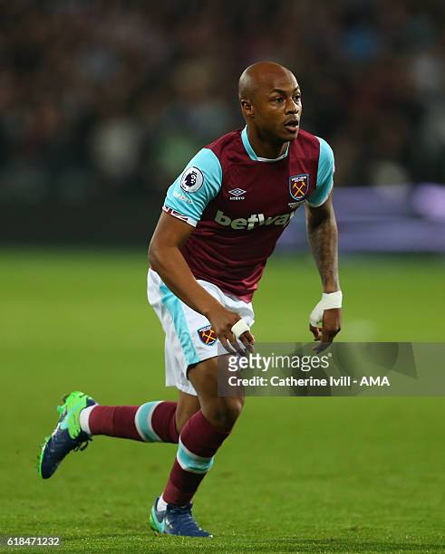 Andre Ayew of West Ham during the EFL Cup fourth round match between West Ham and Chelsea at The London Stadium on October 26, 2016 in London,...