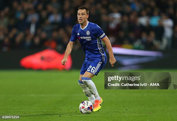 John Terry of Chelsea during the EFL Cup fourth round match between West Ham and Chelsea at The London Stadium on October 26, 2016 in London, England.