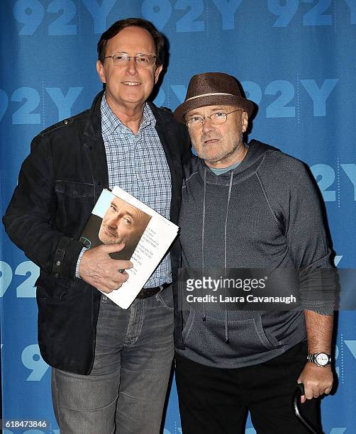 Anthony Mason and Phil Collins attend 92nd Street Y Presents Phil Collins in Conversation with Anthony Mason at 92nd Street Y on October 26, 2016 in...