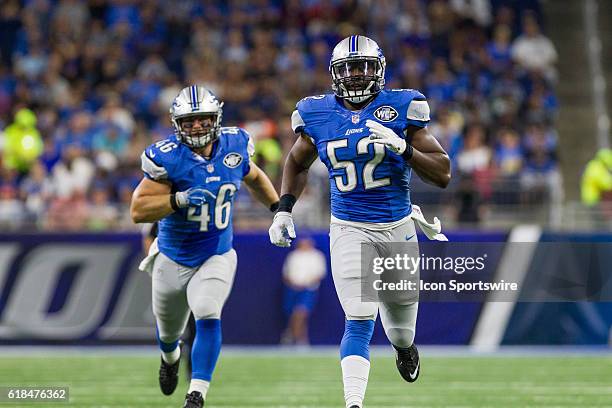 Detroit Lions linebacker Antwione Williams during game action between the Cincinnati Bengals and the Detroit Lions during a preseason game played at...