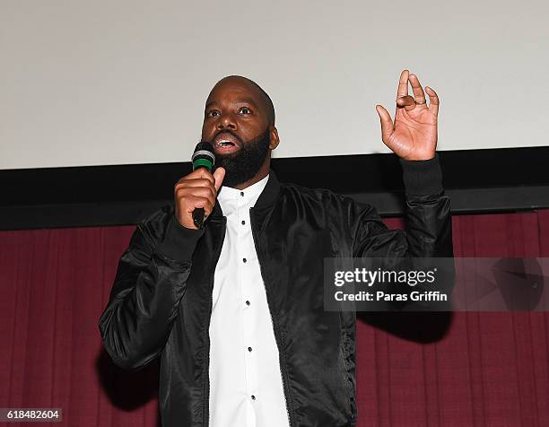 David E. Talbert attends "Almost Christmas" Atlanta screening at Regal Cinemas Atlantic Station Stadium 16 on October 26, 2016 in Atlanta, Georgia.