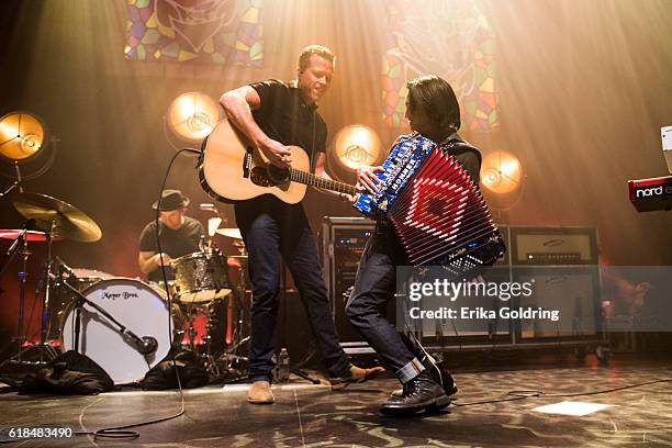 Chad Gamble, Jason Isbell and Derry deBorja perform at The Joy Theater on October 23, 2016 in New Orleans, Louisiana.