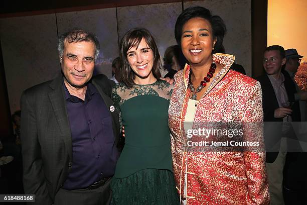 Robert Zubrin, Clementine Poidatz and Mae C. Jemison attend the National Geographic Channel "MARS" Premiere NYC after party on October 26, 2016 in...