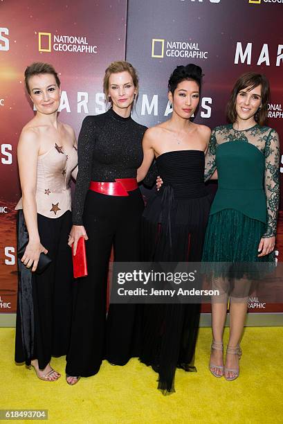 Anamaria Marinca, Cosima Shaw, Jihae and Clementine Poidatz attend "Mars" New York premiere at School of Visual Arts on October 26, 2016 in New York...