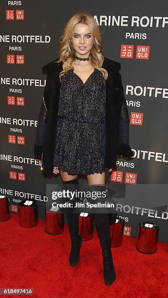 Model Louisa Warwick attends the UNIQLO Fall/Winter 2016 Carine Roitfeld Collection launch at UNIQLO on October 26, 2016 in New York City.