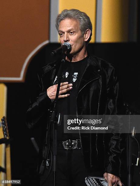 Injductee Don Felder attends the Musicians Hall Of Fame 2016 Induction Ceremony & show at Nashville Municipal Auditorium on October 26, 2016 in...