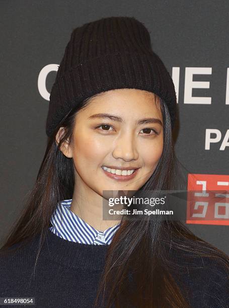 Model I-Hua Wu attends the UNIQLO Fall/Winter 2016 Carine Roitfeld Collection launch at UNIQLO on October 26, 2016 in New York City.