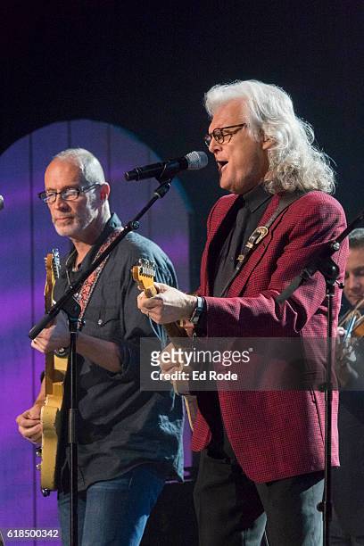 Gordon Kennedy and Ricky Skaggs perform at Nashville Municipal Auditorium on October 26, 2016 in Nashville, Tennessee.