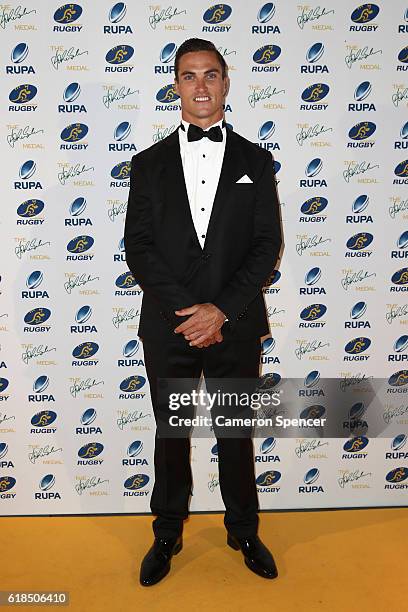 Australian Rugby Sevens player Ed Jenkins arrives at the 2016 John Eales Medal at Royal Randwick Racecourse on October 27, 2016 in Sydney, Australia.