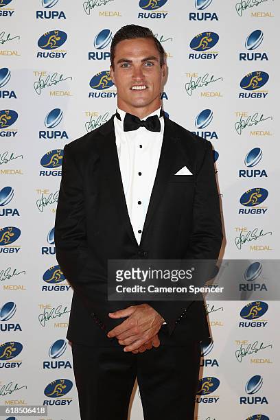 Australian Rugby Sevens player Ed Jenkins arrives at the 2016 John Eales Medal at Royal Randwick Racecourse on October 27, 2016 in Sydney, Australia.