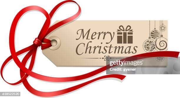 christmas sale - christmas ribbon stock illustrations