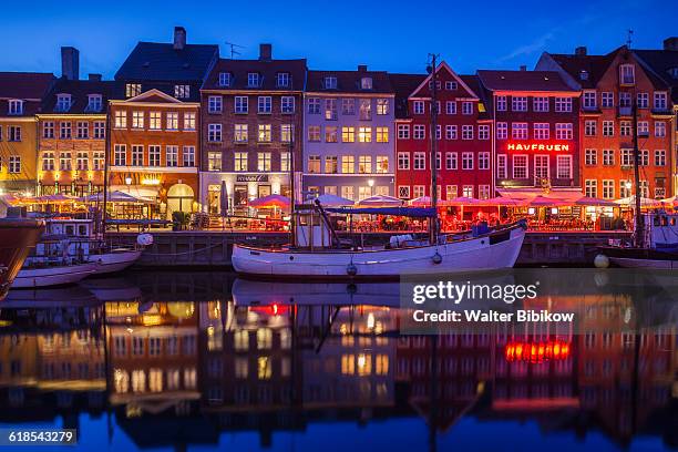 denmark, zealand, copenhagen, exterior - nyhavn stock pictures, royalty-free photos & images