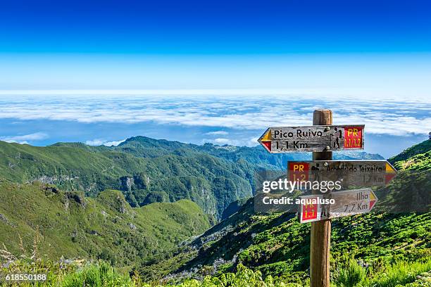 top of the world - pico ruivo stock pictures, royalty-free photos & images