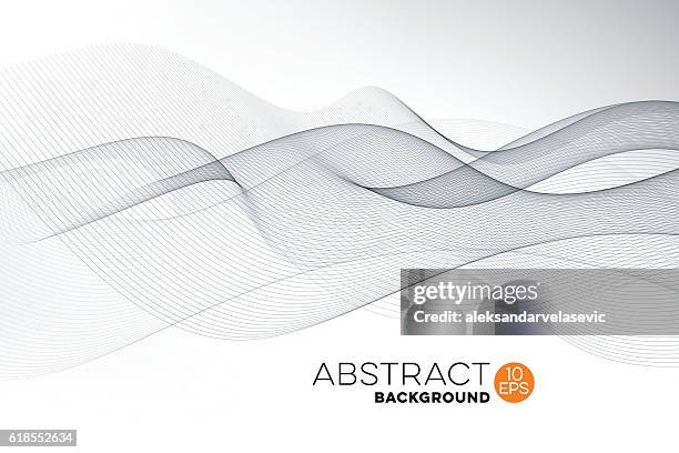 abstract wave hintergrund mit - drahtnetz stock-grafiken, -clipart, -cartoons und -symbole