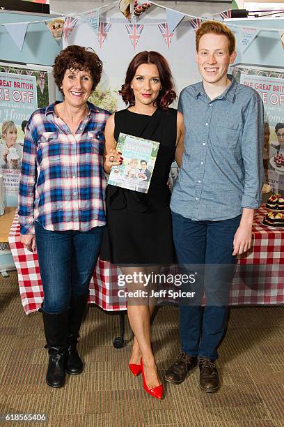 Jane Beedle, Candice Brown and Andrew Smyth the Great British Bake Off finalists sign copies of 'The Great British Bake Off: Perfect Cakes & Bakes to...