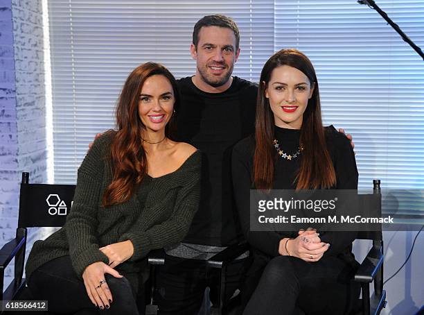 Jennifer Metcalfe, Jamie Lomas and Anna Passey from Hollyoaks join BUILD for a live interview at their London studio at AOL London on October 27,...