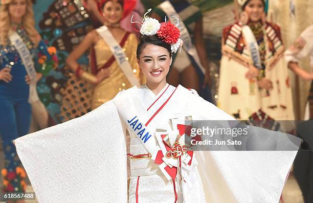 Junna Yamagata of Japan during the 56th Miss International Beauty Pageant at Tokyo Dome on October 27, 2016 in Tokyo, Japan.