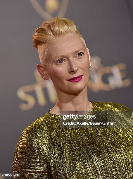 Actress Tilda Swinton arrives at the Los Angeles Premiere of 'Doctor Strange' on October 20, 2016 in Hollywood, California.