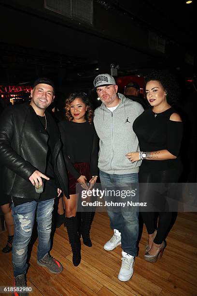 Prostyle, Angela Yee, DJ Geespin, and Lore'l attend the Powerhouse Pre-Party at Stage 48 on October 26, 2016 in New York City.