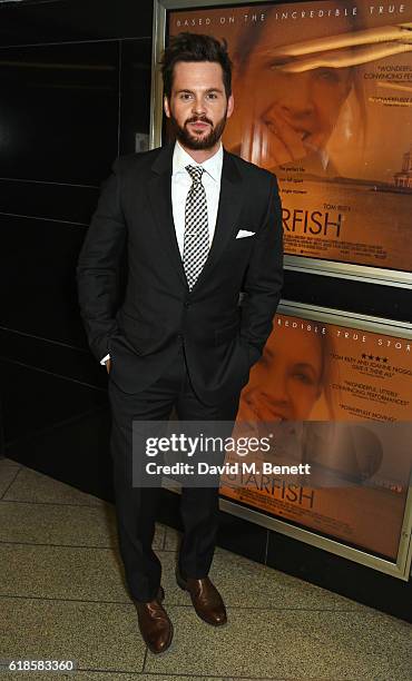 Tom Riley attends the UK Premiere of "Starfish" at The Curzon Mayfair on October 27, 2016 in London, England.