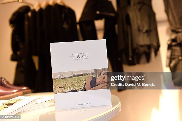 Atmosphere at the High Everyday Couture Collection Presentation by Claire Campbell hosted by Jasmine Guinness and Jade Parfitt on October 27, 2016 in...