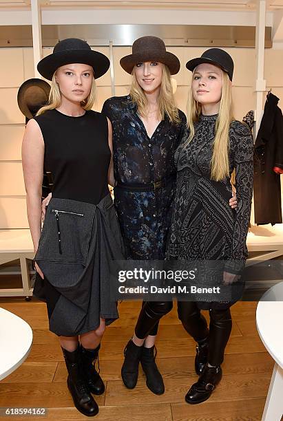 Jade Parfitt and models attend the High Everyday Couture Collection Presentation by Claire Campbell hosted by Jasmine Guinness and Jade Parfitt on...