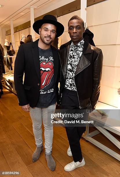 Nate James and Leroy Dawkin attend the High Everyday Couture Collection Presentation by Claire Campbell hosted by Jasmine Guinness and Jade Parfitt...