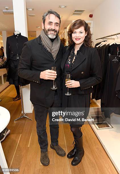 Gino Tretin and Jasmine Guinness attend the High Everyday Couture Collection Presentation by Claire Campbell hosted by Jasmine Guinness and Jade...