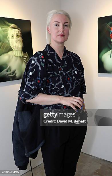 Magnhild Kennedy attends the closing party of artist Ben Ashton's exhibition 'The King Is Dead, Long Live The King' at The Cob Gallery on October 27,...