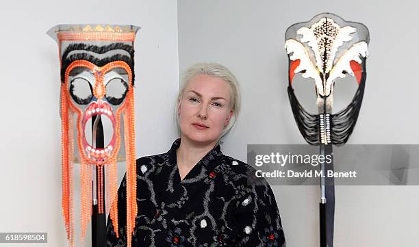 Magnhild Kennedy attends the closing party of artist Ben Ashton's exhibition 'The King Is Dead, Long Live The King' at The Cob Gallery on October 27,...