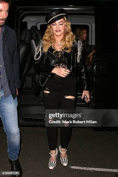Madonna at Mark's Club on October 27, 2016 in London, England.