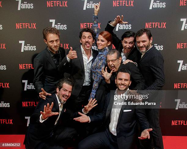 Actor Juan Pablo Raba , actor Manuel Moron , actor Alex Brendemühl , actress Juana Acosta, director Roger Gual and actor Paco Leon attend the '7...