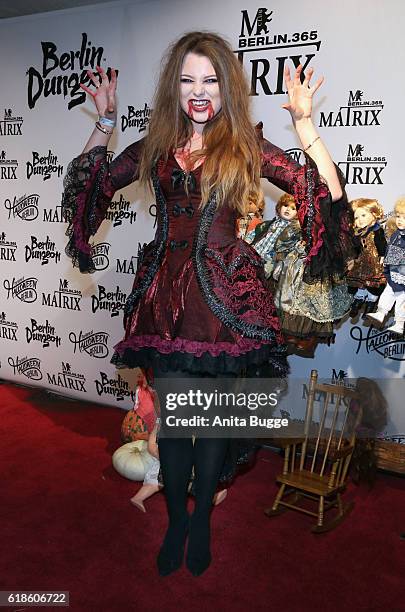 Joelina Drews attends the Halloween party by Natascha Ochsenknecht at Berlin Dungeon on October 27, 2016 in Berlin, Germany.