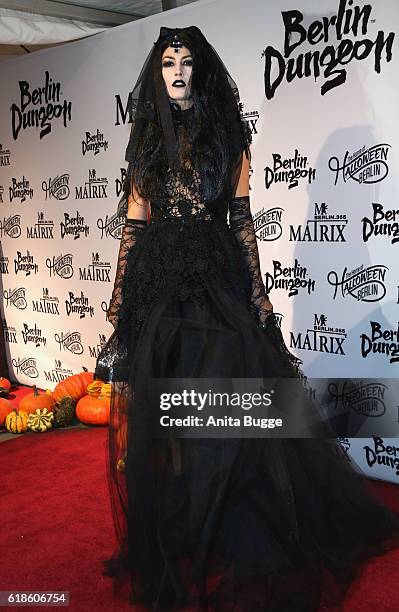 Fiona Erdmann attends the Halloween party by Natascha Ochsenknecht at Berlin Dungeon on October 27, 2016 in Berlin, Germany.